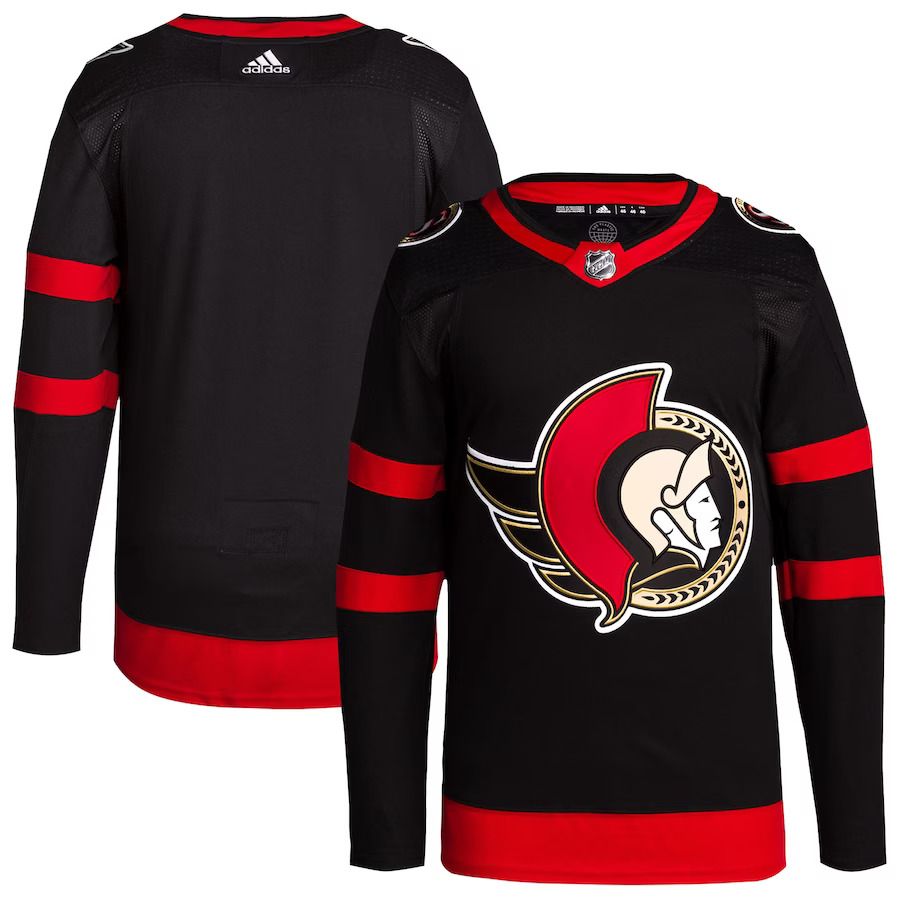 Men Ottawa Senators adidas Black Home Primegreen Authentic Pro Blank NHL Jersey